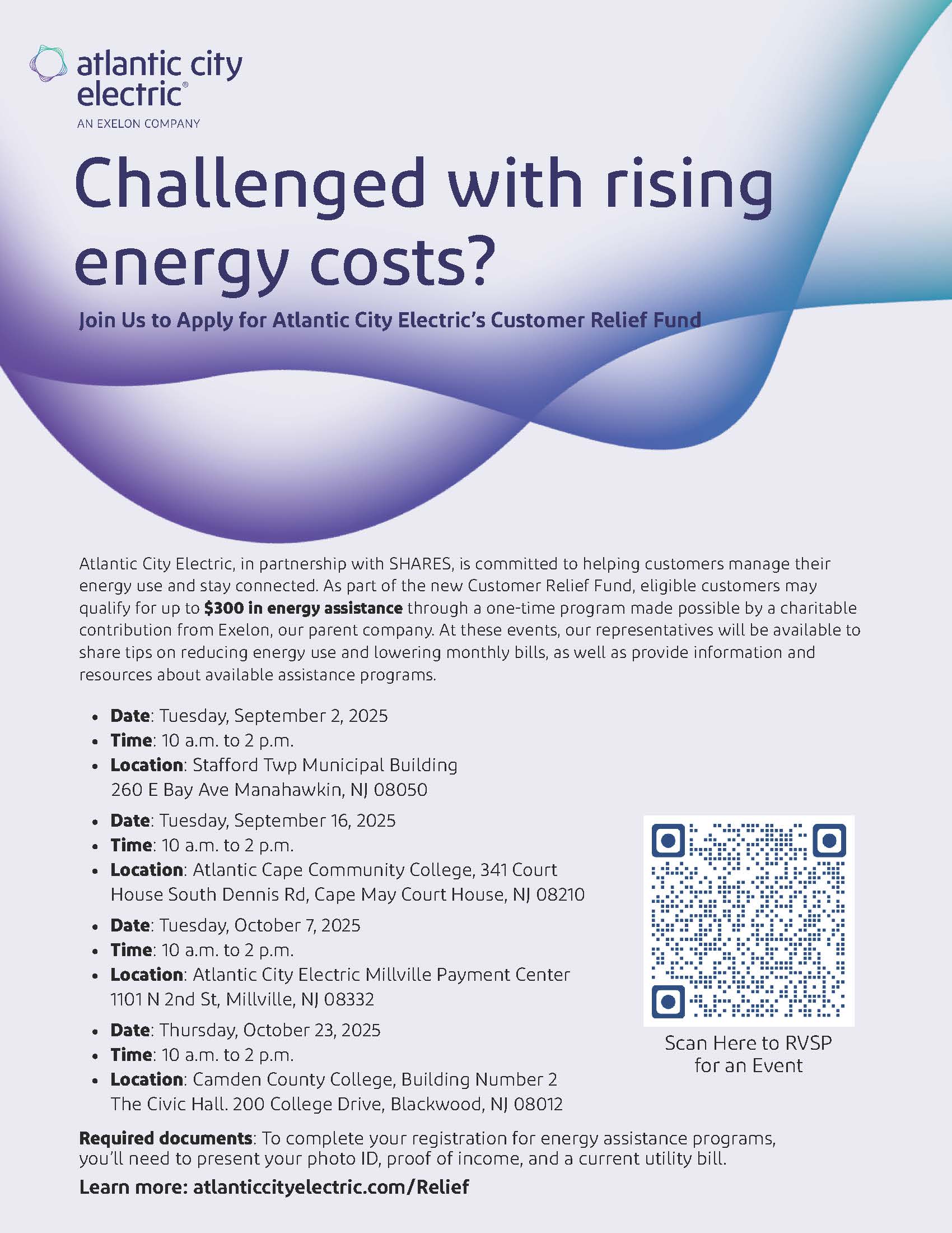 ACE Customer Relief CRF Event Flyer