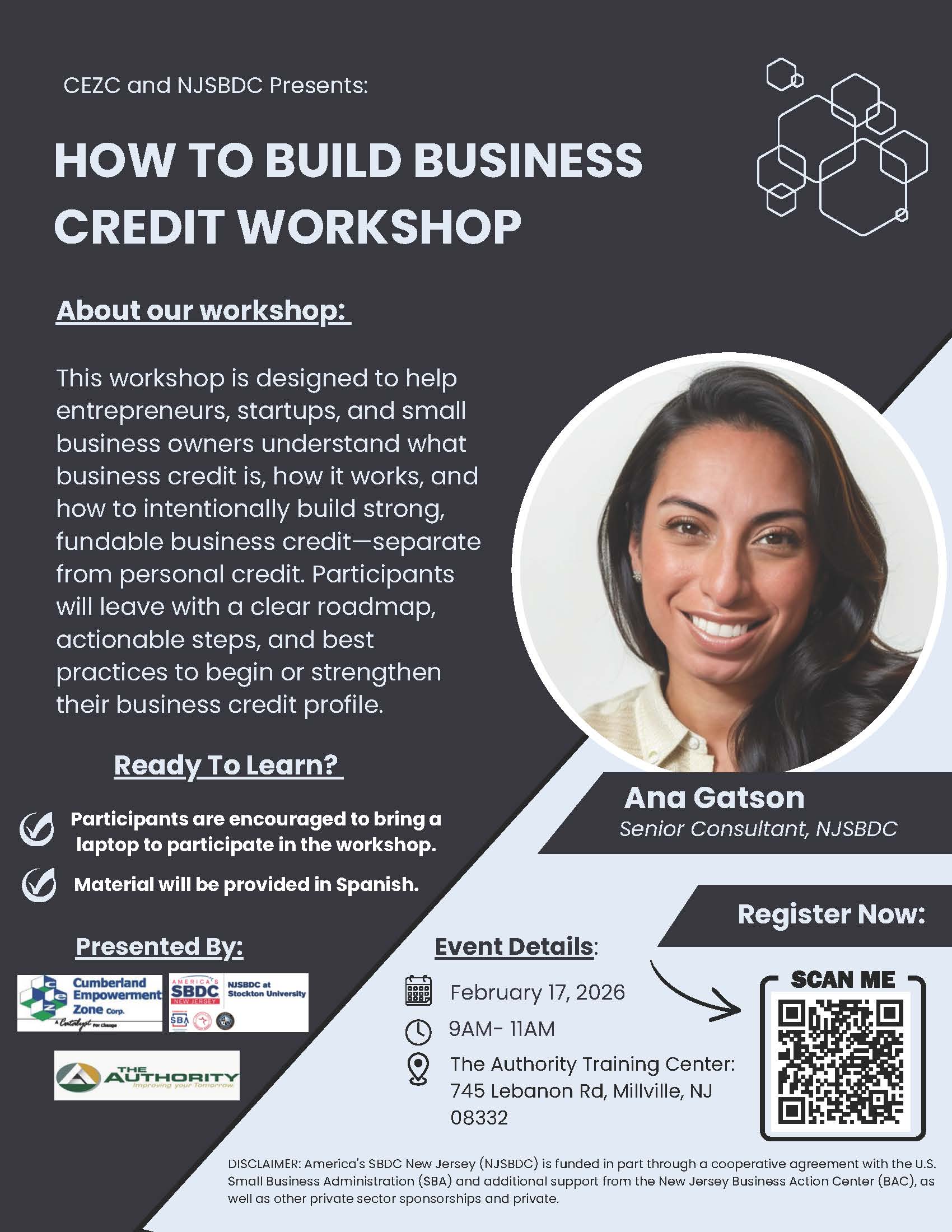 How to Build Business Credit Workshop Flyer- Morning Session