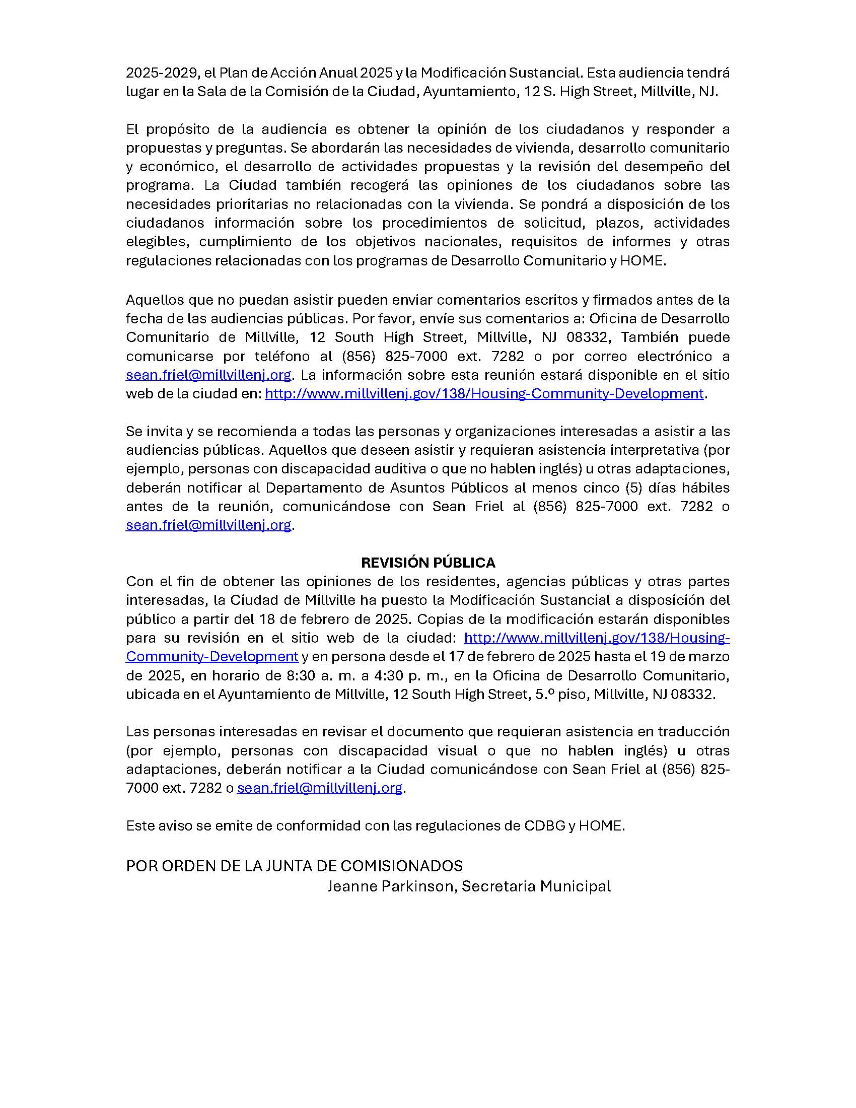 Millville 2025 Draft Public Notice 1 V2- 1Spanish (002)